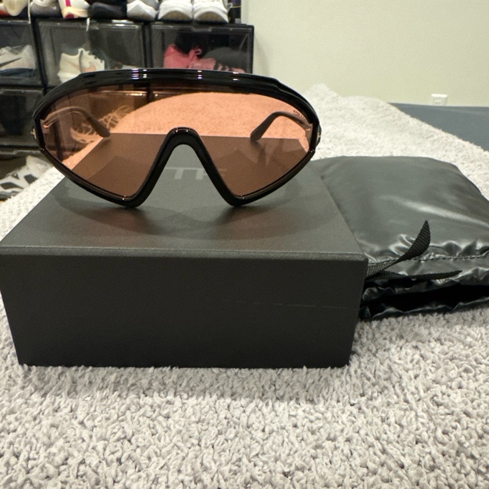 Tom Ford Lorna Amber Shield Men's Sunglasses FT1121 01E 00 FT1121 01E 00